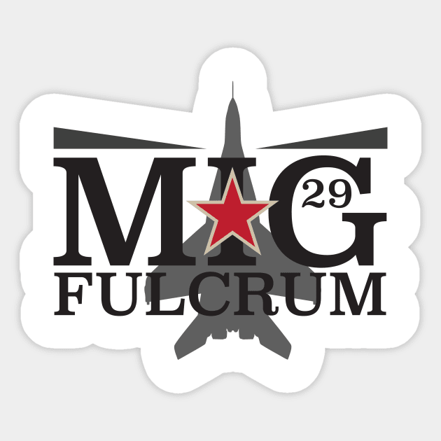 Mig-29 Fulcrum Sticker by Tailgunnerstudios